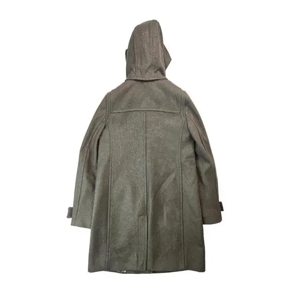 J Crew Green Melton Wool Toggle Duffle Coat Jacket Womens Size 6 Small S
